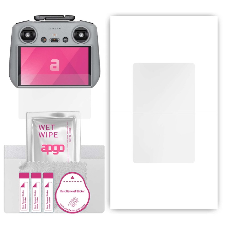 Folie de protectie apgo pentru DJI RC 2 – afisare completa, lucioasa, hidrogel, full glue, 5D