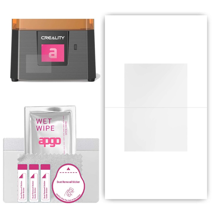 apgo védőfólia Creality HALOT R6 2K gyanta 3D nyomtatóhoz – teljes kijelzős, fényes, hidrogel, teljes ragasztó, 5D