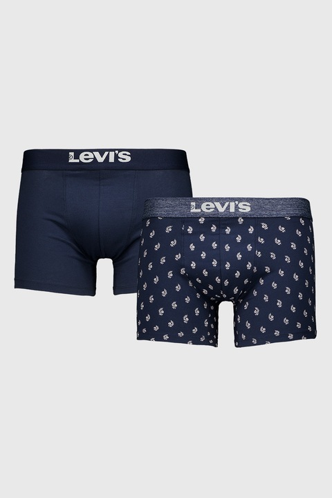 Levi's, Set de boxeri din amestec de bumbac organic - 2 perechi, Bleumarin