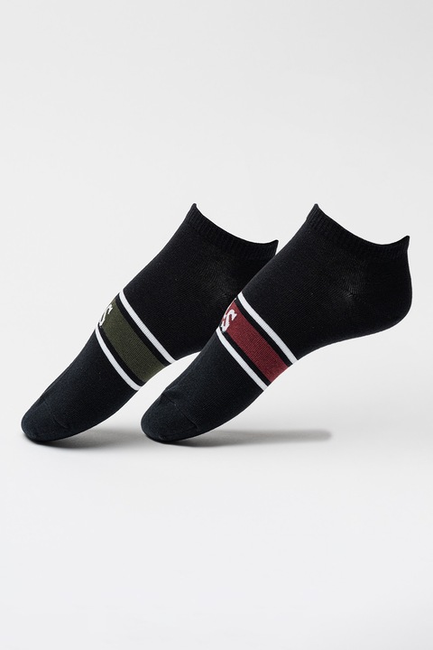 Levi's, Инисекс къси чорапи - 2 чифта, Бордо/Черен
