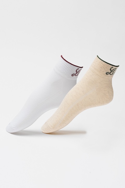 Levi's, Унисекс къси чорапи - 2 чифта, Бял/Крем