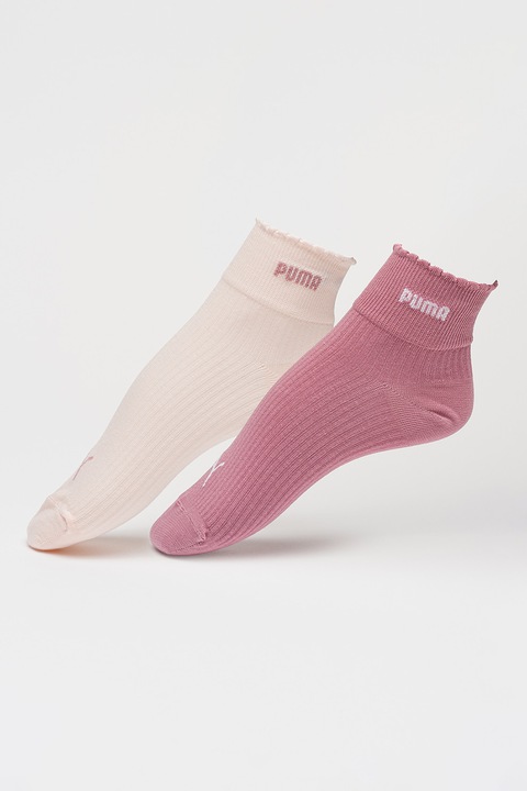 Puma, Дълги чорапи с лого - 2 чифта, Праскова/Розово