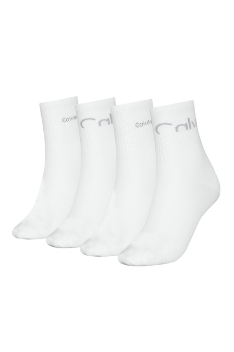 CALVIN KLEIN, Къси чорапи - 4 чифта, Бял, One Size