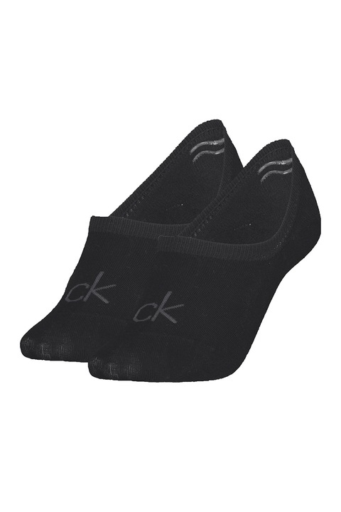 CALVIN KLEIN, Set de sosete foarte scurte - 2 perechi, Negru/Gri inchis, 35-38
