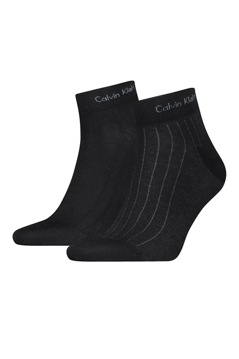 CALVIN KLEIN, Set de sosete scurte - 2 perechi, Negru, One Size