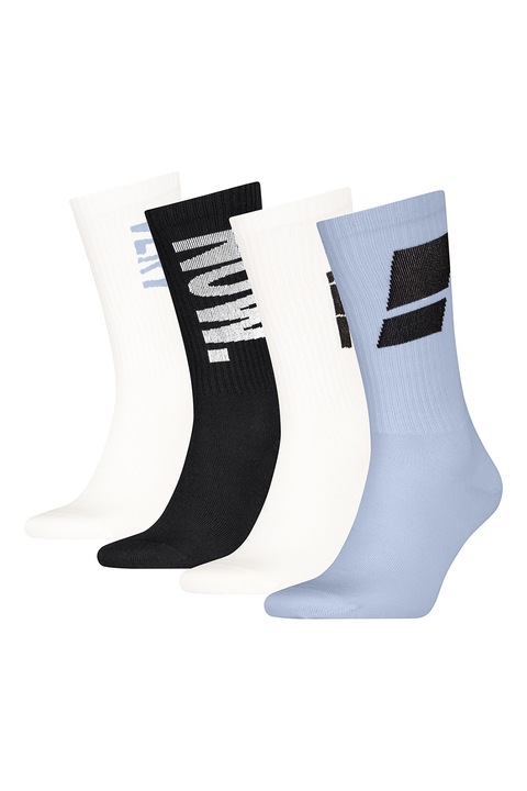 CALVIN KLEIN, Дълги чорапи, 4 чифта, Пастелносин/Черен/Бял, One Size