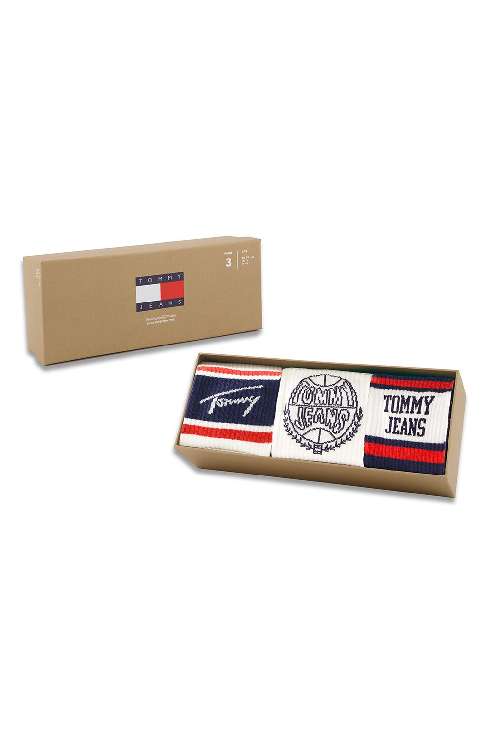 Tommy Hilfiger, Set de sosete lungi unisex din amestec de bumbac