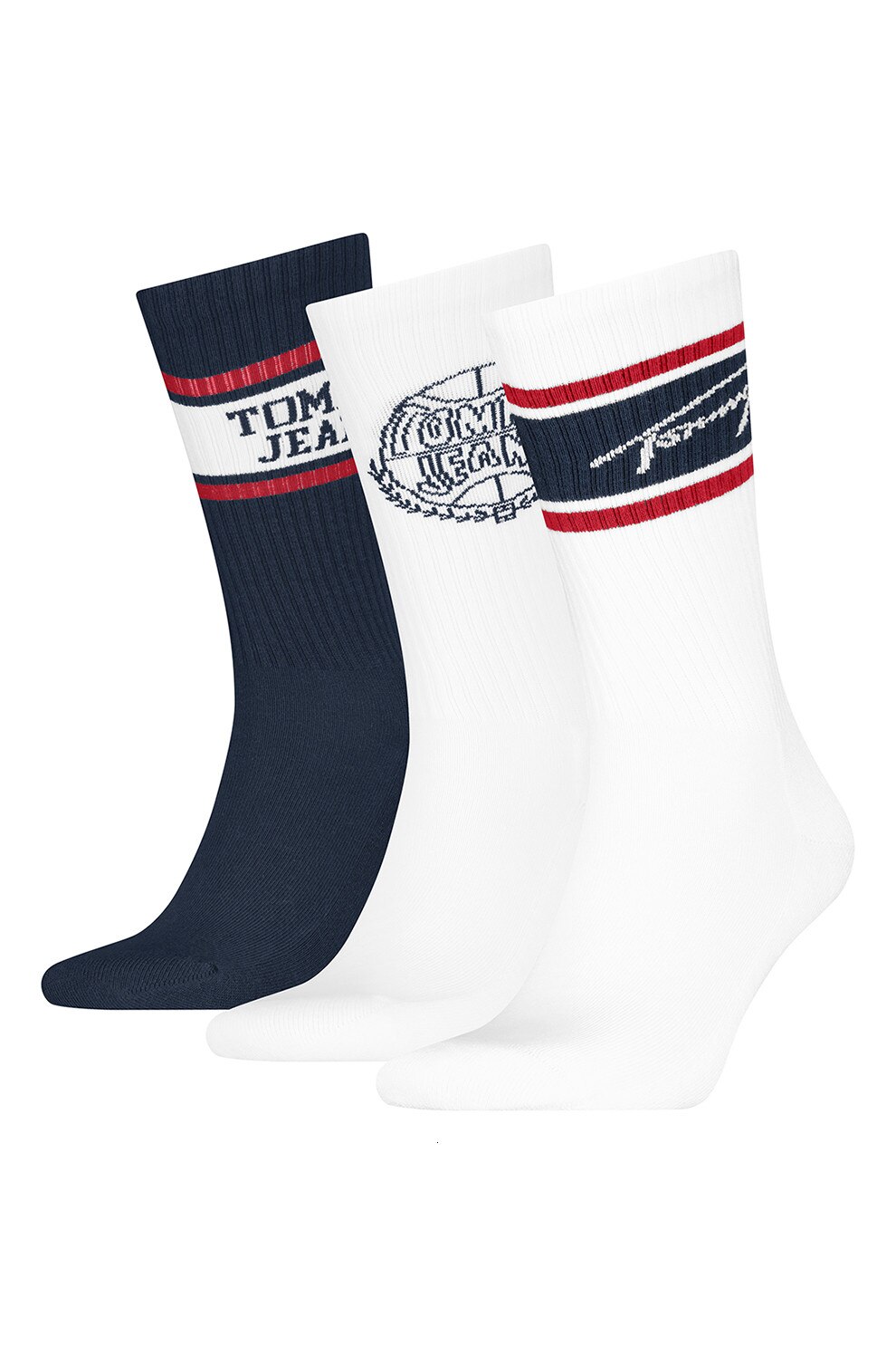 Tommy Hilfiger, Set de sosete lungi unisex din amestec de bumbac