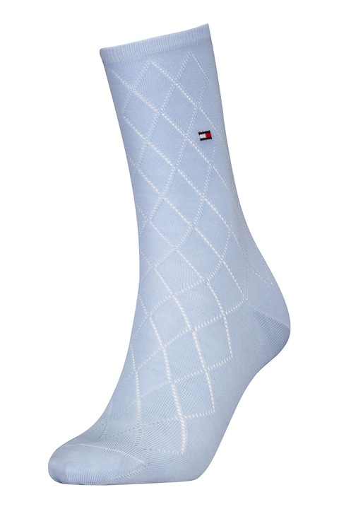 Tommy Hilfiger, Дълги чорапи с десен, Светлосин