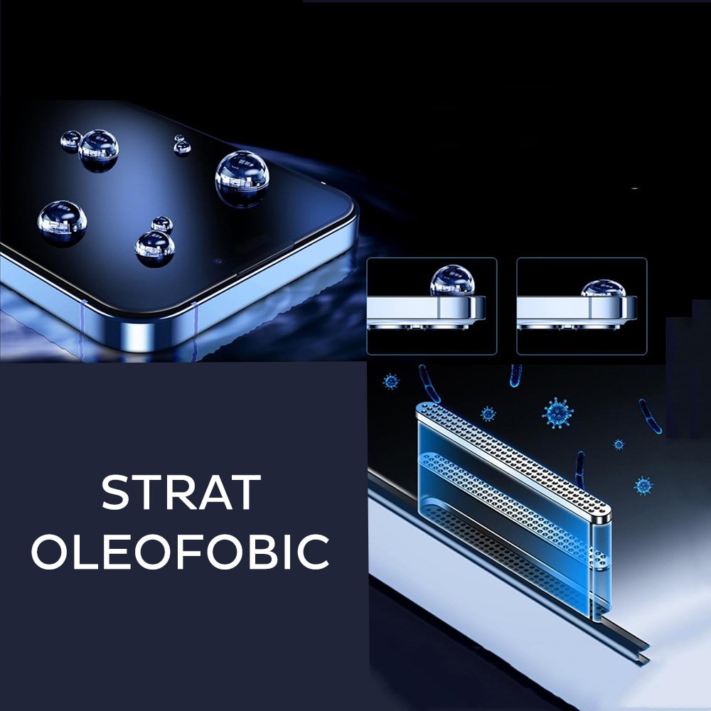 Folie Sticla Privacy pentru Apple iPhone 15 Pro Max Daden TitanGlass, Full Cover, Kit de instalare usoara si rapida cu dispozitiv de potrivire automata, Protectie Profesionala, Ultra Rezistenta