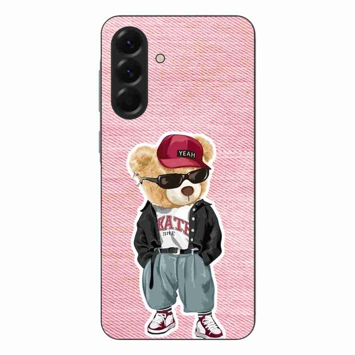 Husa compatibila cu Samsung Galaxy A26 Silicon Gel Tpu Model Pink Jeans Bear