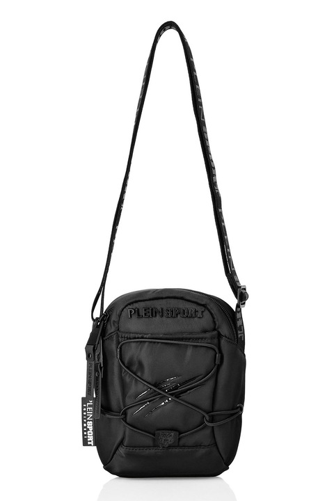 Plein Sport, Uniszex keresztpántos táska logóval, Fekete