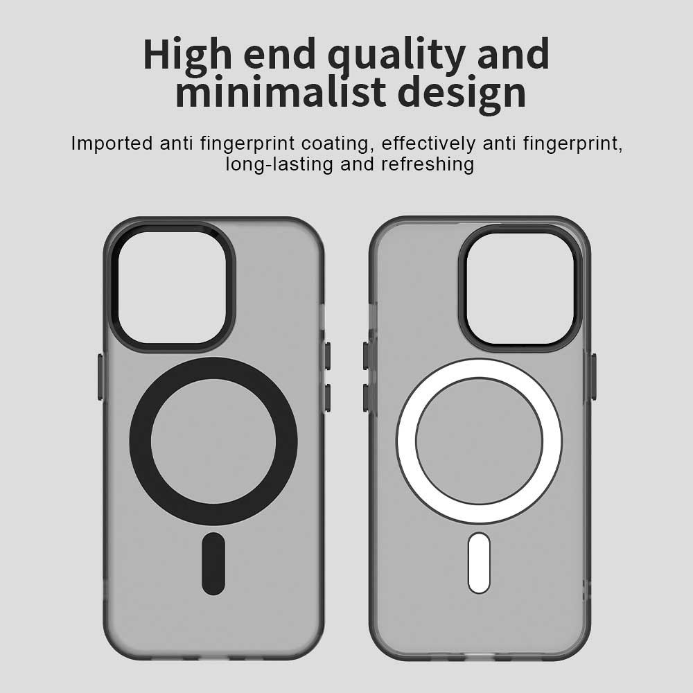 Husă Candy Case MagSafe pentru telefon, neagră, iPhone 12 Pro Max, TPU x PC, design minimalist
