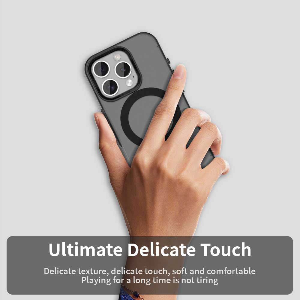 Husă Candy Case pentru iPhone 15 Pro Max, Neagră, TPU și Policarbonat, design minimalist