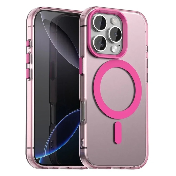 Husa Protectie Compatibila cu iPhone 16 Pro, Tim, Pink