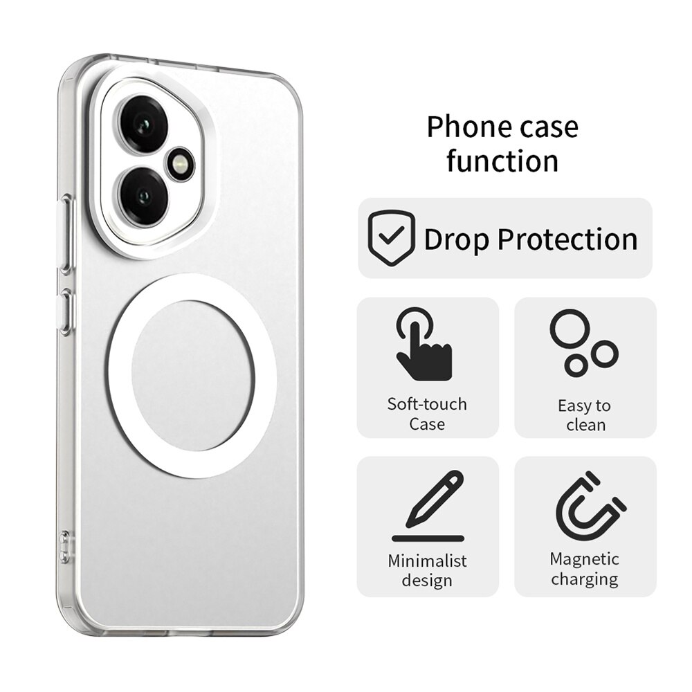 Husă Candy Case, alb, pentru Honor 400, TPU și policarbonat, compatibilitate MagSafe