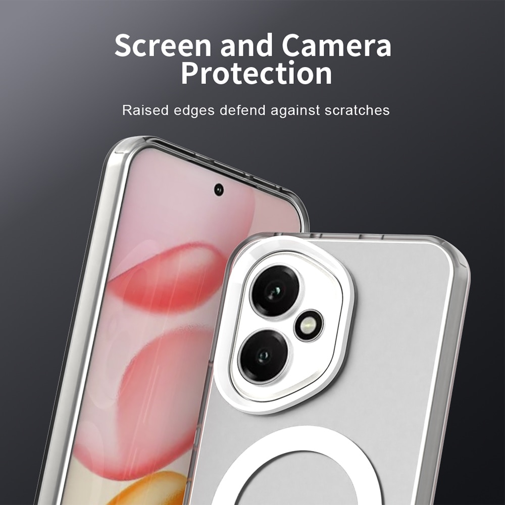 Husă Candy Case, alb, pentru Honor 400, TPU și policarbonat, compatibilitate MagSafe