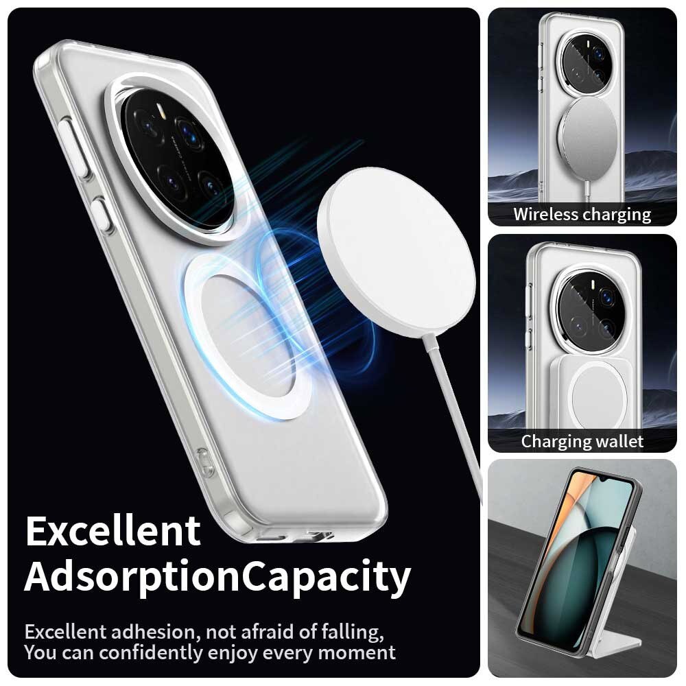 Husa premium pentru Honor Magic 7 Pro VivaShell Fusion compatibila MagSafe Anti-Shock - Protectie Avansata Display Camera - Design Slim si Elegant - Alb