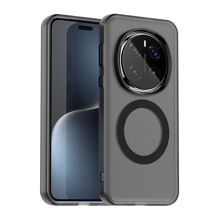 Премиум калъф за Honor Magic 7 Pro VivaShell Fusion MagSafe, съвместим с антишок - усъвършенствана защита на дисплея и камерата - тънък и елегантен дизайн - черен