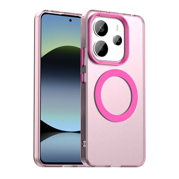 Husa pentru Xiaomi Redmi Note 14 5G, Accesorio Candy Case MagSafe, Pink