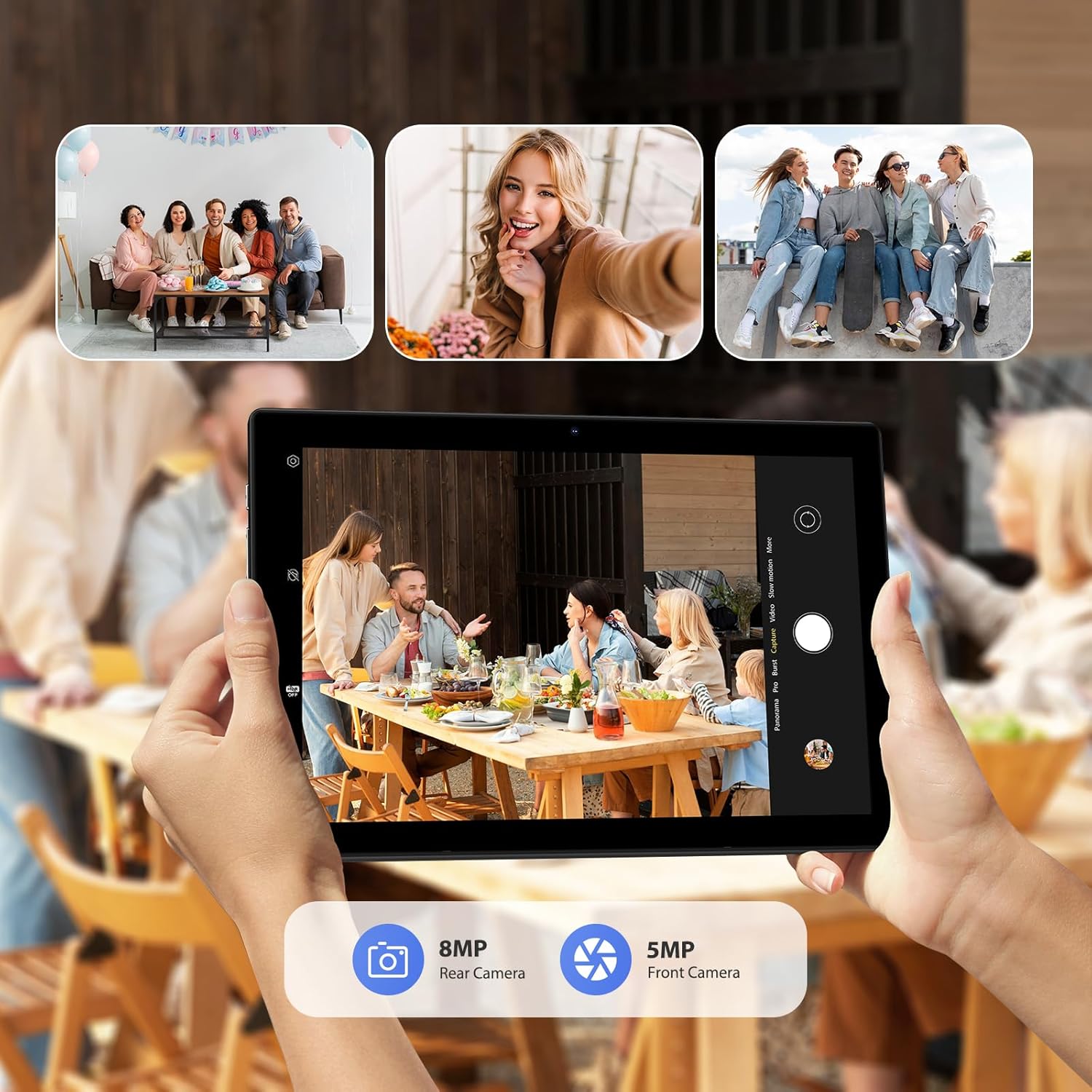Tableta 10.1" Octa-Core, Android 14.0, 36(12+24)GB RAM, 128GB ROM, 5GHz WIFI, 1280*800, 8000mAh, albastru