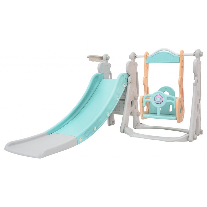 Комплект 3 в 1 - пързалка, люлка, баскетболна топка