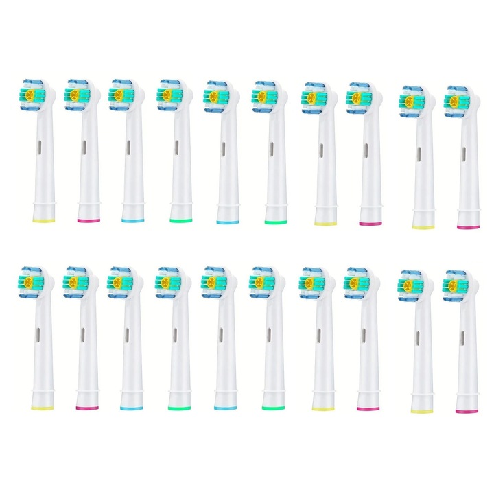 18A elektromos fogkefefej, kompatibilis az Oral-B 3D White-tal, 20 db