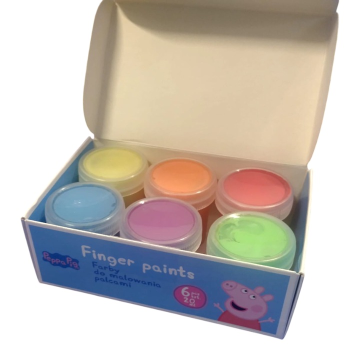 Set vopsea "Finger Paint", de pictat cu degetele, 6x20 ml, ASTRA, AS320024051