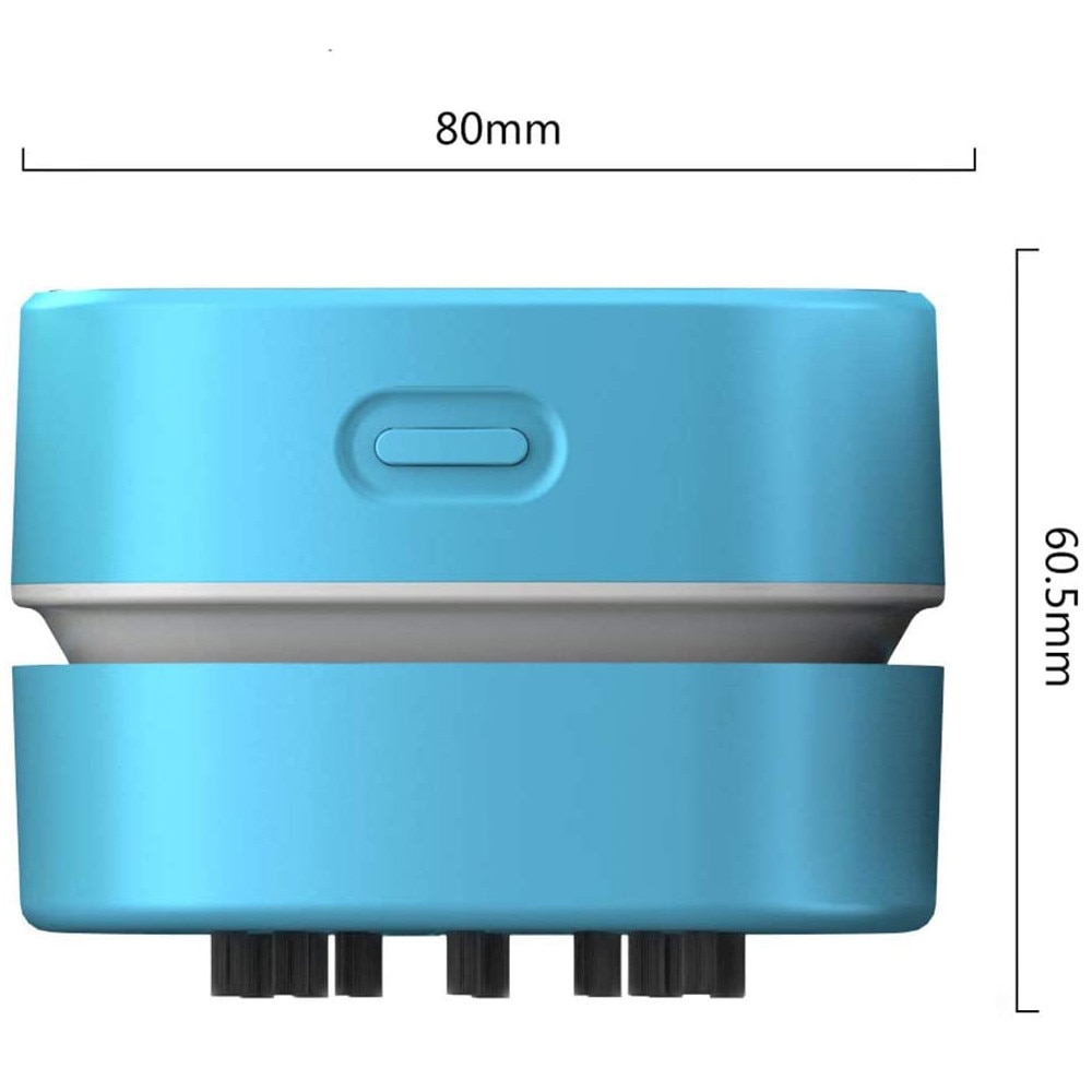 Aspirator de birou portabil, capacitate 1400mAh, albastru, 8x6.5cm
