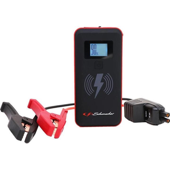 Jump starter profesional Schumacher™ SL472 /12V 1000A pentru motoare pana la 165CP. powerbank Wireless (QI), lanterna LED, gentuta premium