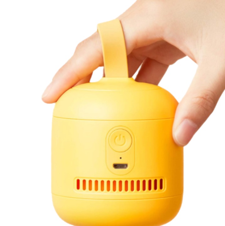 Aspirator de birou, 8x8x8cm, albastru, cablu USB