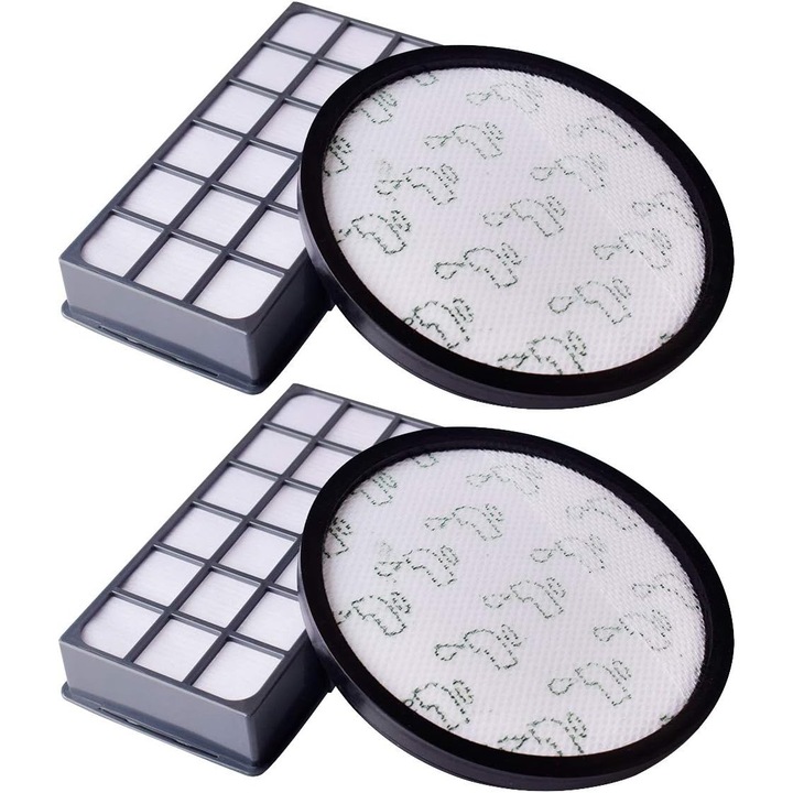 Set 2 filtre pentru aspirator Rowenta X-Trem Power Cyclonic, alb-negru