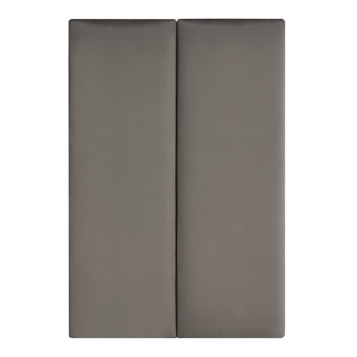 Set 2 bucati panou tapitat perete, neu.haus, Carpino, 90 x 30 cm, mdf, catifea poliester, gri inchis