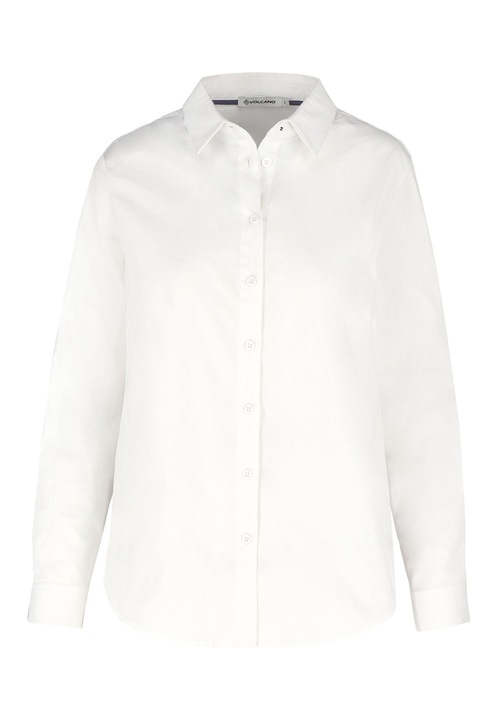 Camasa pentru femei Volcano K-Swan, alb, din bumbac, Regular Fit, M