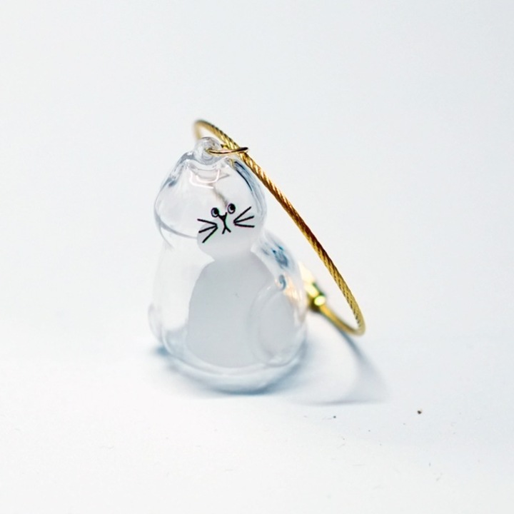 Macskaszőr tároló üveg, kisállat haj kulcstartó üveg, átlátszó macskaszőr tároló doboz medálok, kisállat haj emléktárgy, D stílus