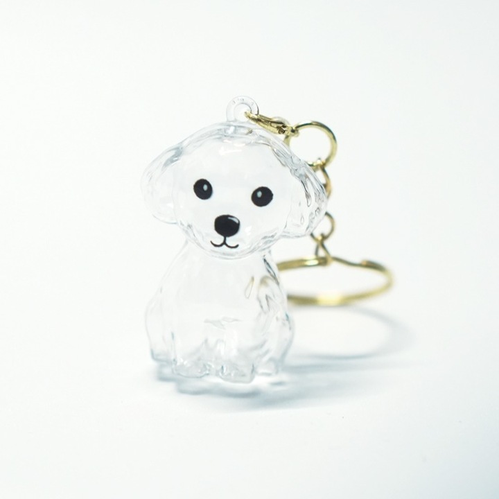 Hordozható kulcstartó kisállatszőr-gyűjtőhöz, kiskutya alakú, kutya- és macskatulajdonosoknak, szőrtároló doboz, emléktárgyak, kisállatszőr-emlék, D stílus