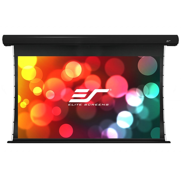 Електрически проекционен екран за стена / таван, 299 x 168 см, опънат, EliteScreens Saker SKT135UHW-E6, 16: 9, тригер