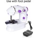 Masina de cusut electrica mini, portabila, cu 2 viteze, compacta, pentru uz casnic