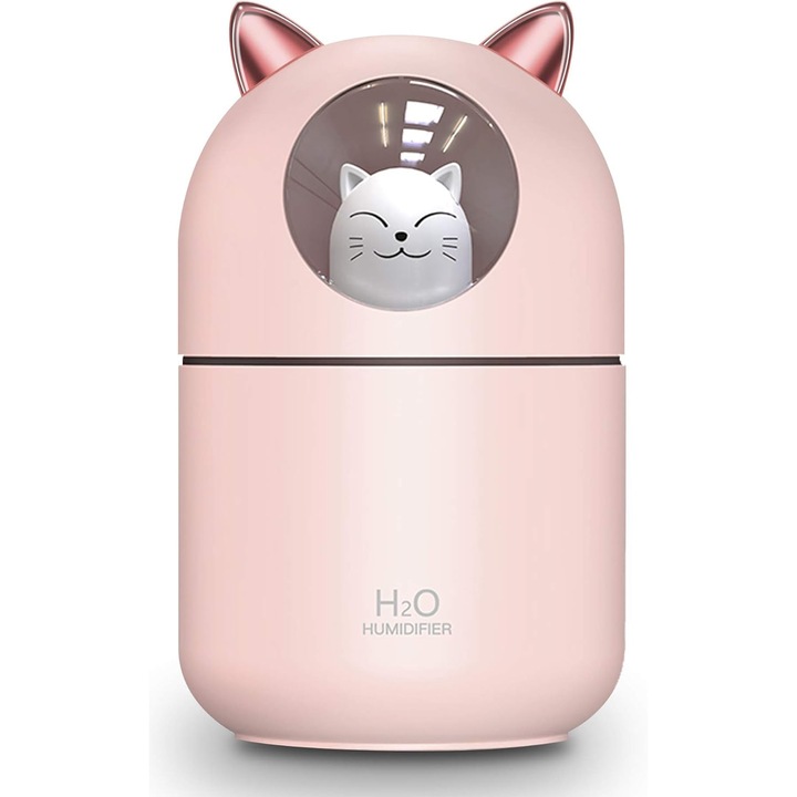 Umidificator cu abur rece pentru acasa, lumina de noapte, capacitate 300ML