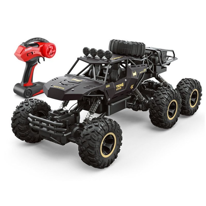 Masina Catarator cu telecomanda 6x6, 50cm, negru AiJH