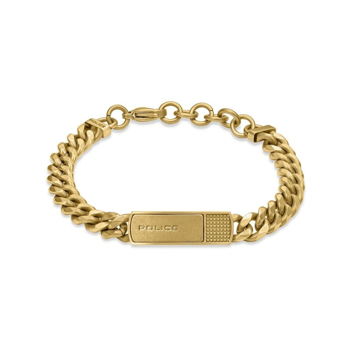 Bratara Barbati Police PEAGB0041002, Auriu, Accesoriu Elegant, Bijuterie Masculina