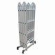 Scara multifunctionala din aluminiu cu balama MESTERINO TOOLS JL-201-4X4, 4.7 metri, 4x4 trepte, greutate maxima 150 kg