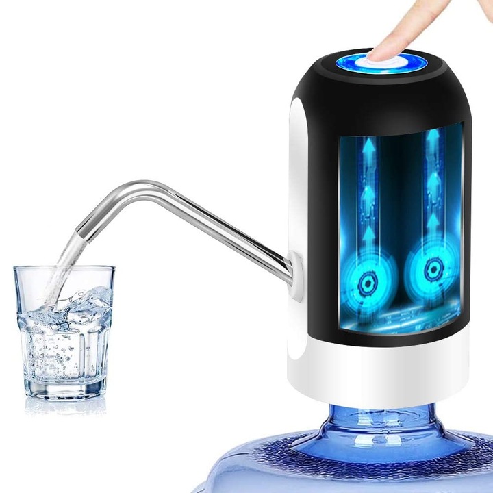 Pompa electrica de apa cu acumulator, 5 galoni, compacta si portabila, cu cablu USB