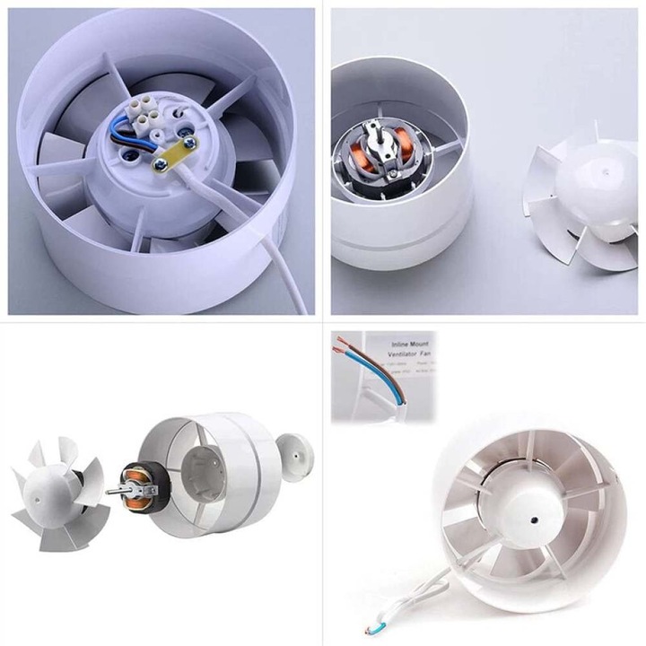 Axiális ventilátor 100mm, 12W, 130m3/h, fürdőszobába, konyhába