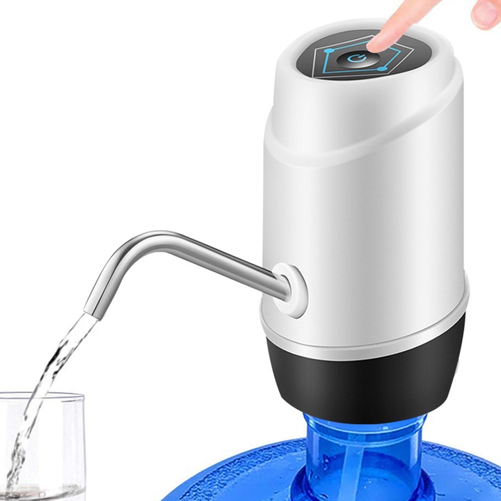 Pompa electrica de apa cu acumulator, 5 galoni, compacta si portabila, cu incarcare USB