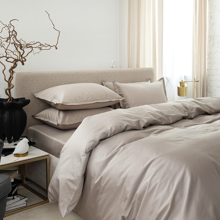 Комплект калъфки за възглавница памучен сатен White Boutique, Almond, 50х70