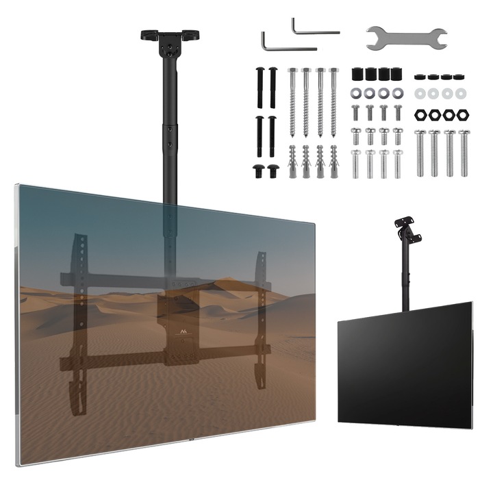 Таванен монтаж за телевизор Maclean, максимално натоварване 60 кг, 43-86", макс. VESA 600x400, MC-112 B