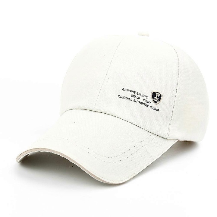 Бейзболна шапка от плат F, шапка с връх, сенник, слънцезащита, шапка за риболов, бежова