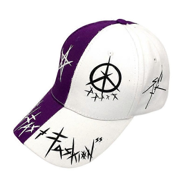 Унисекс бейзболна шапка с графити, K-pop шапка с катарама за момчета, черно-бяла хип-хоп шапка, шапка за татко, шапка за шофьор на камион, шапка за мъже и жени
