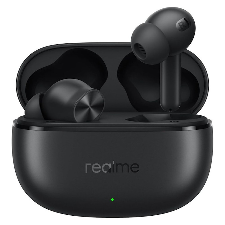 Casti wireless Realme Buds T200X, ANC, rezistente la apa, negru